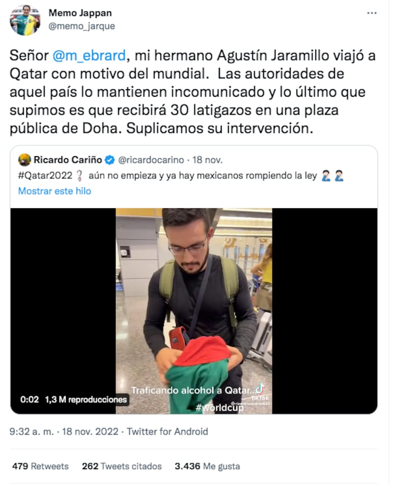 La supuesta petición de un mexicano dirigida a Marcelo Ebrard se volvió viral este sábado