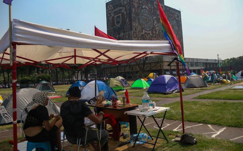 UNAM campamento proPalestina