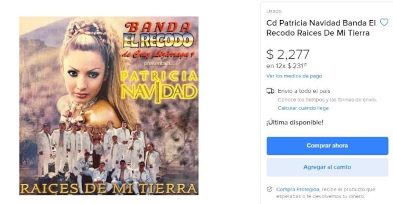 La actriz grabó un disco con la banda Recodo.