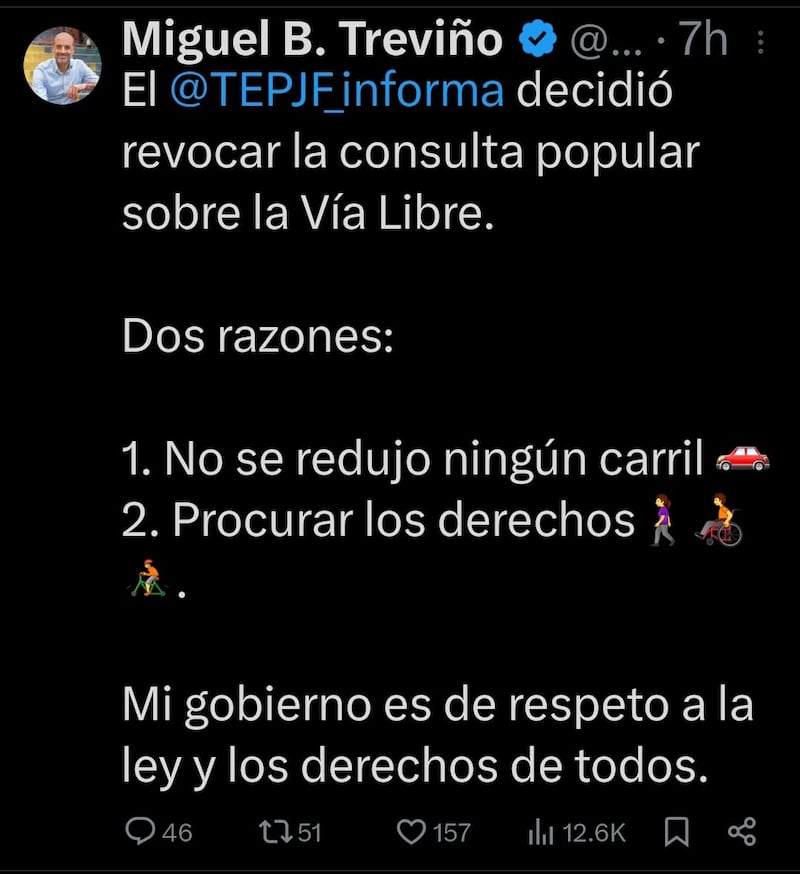 Treviño señaló que en su gobierno se respetan los derechos de todos.