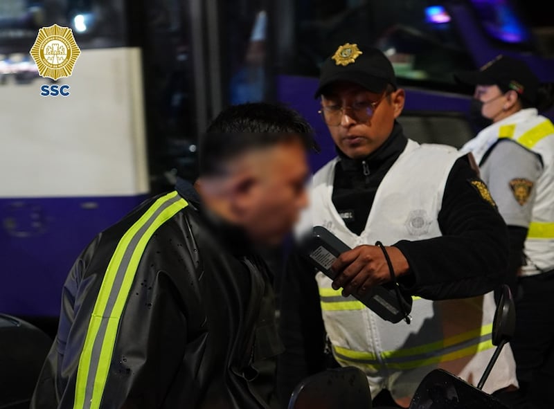 Alcoholímetro a motociclistas