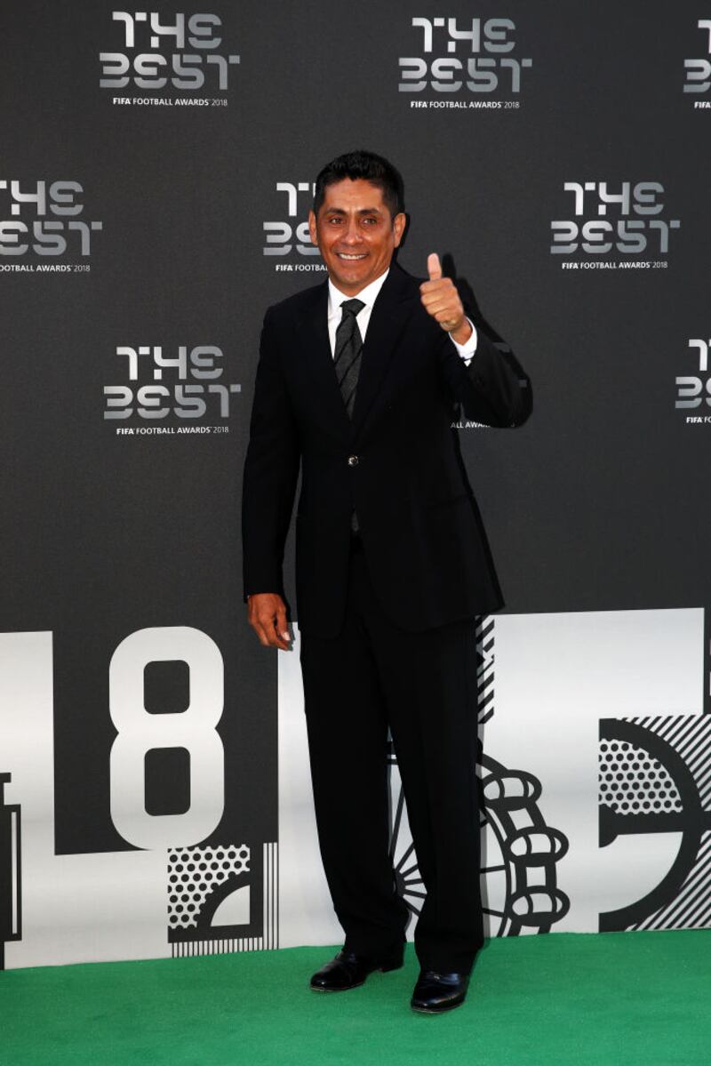 Jorge Campos en los premios The Best de la FIFA