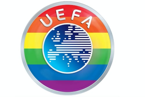 La UEFA muestra en su logo apoyo a la comunidad LGBT