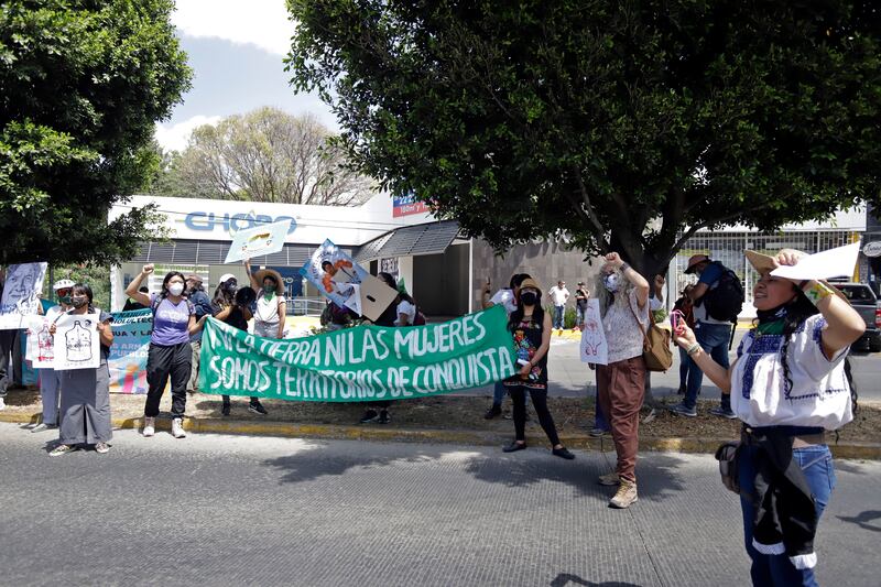 Los pueblos indígenas de Puebla también se hicieron presentes.