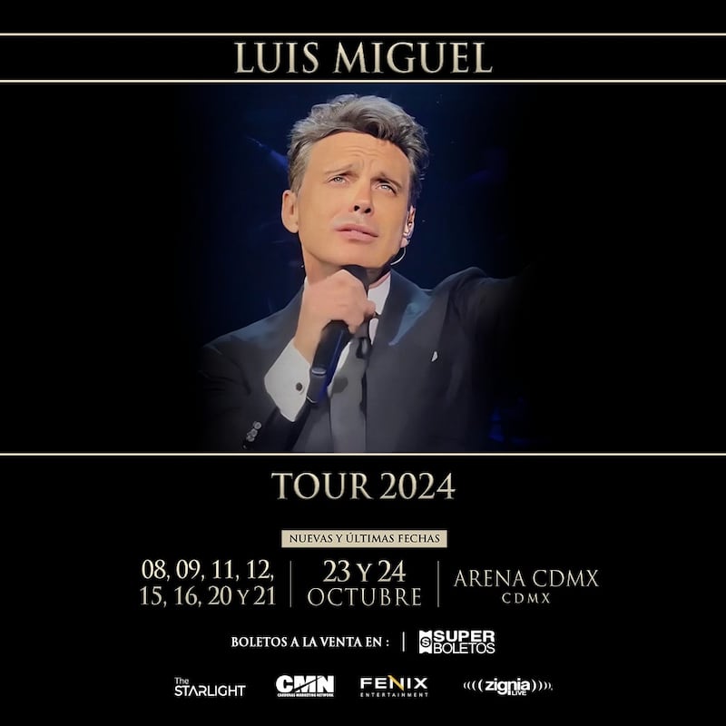 Luis Miguel anuncia nuevas fechas en la Arena CDMX