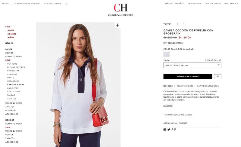 Sandra Cuevas luce ofertas de Carolina Herrera