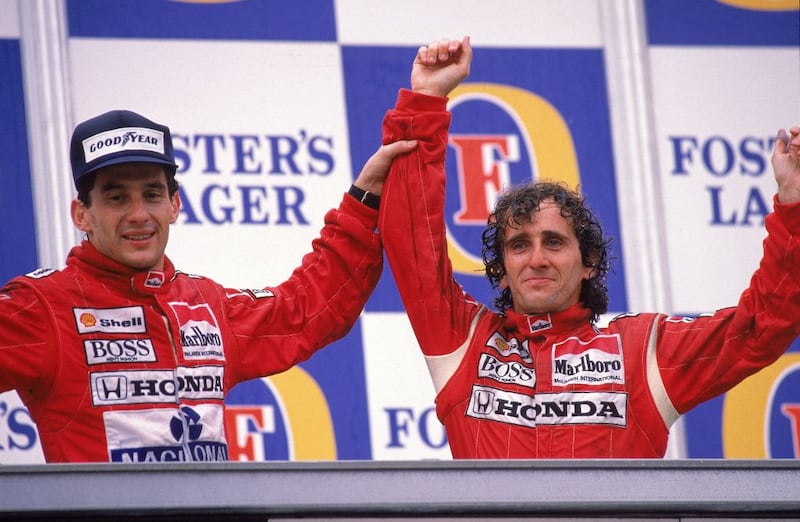 Alain Prost y Ayrton Senna