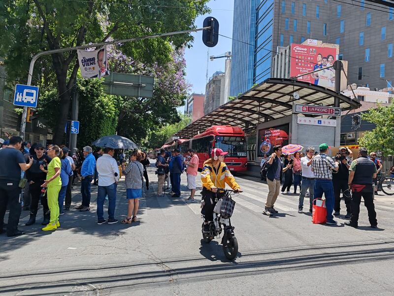 Protesta de la tarde de este 9 de abril. (Miguel Velázquez/Publimetro México)