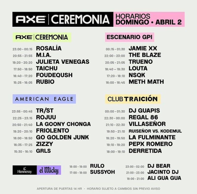 Festival Axe Ceremonia