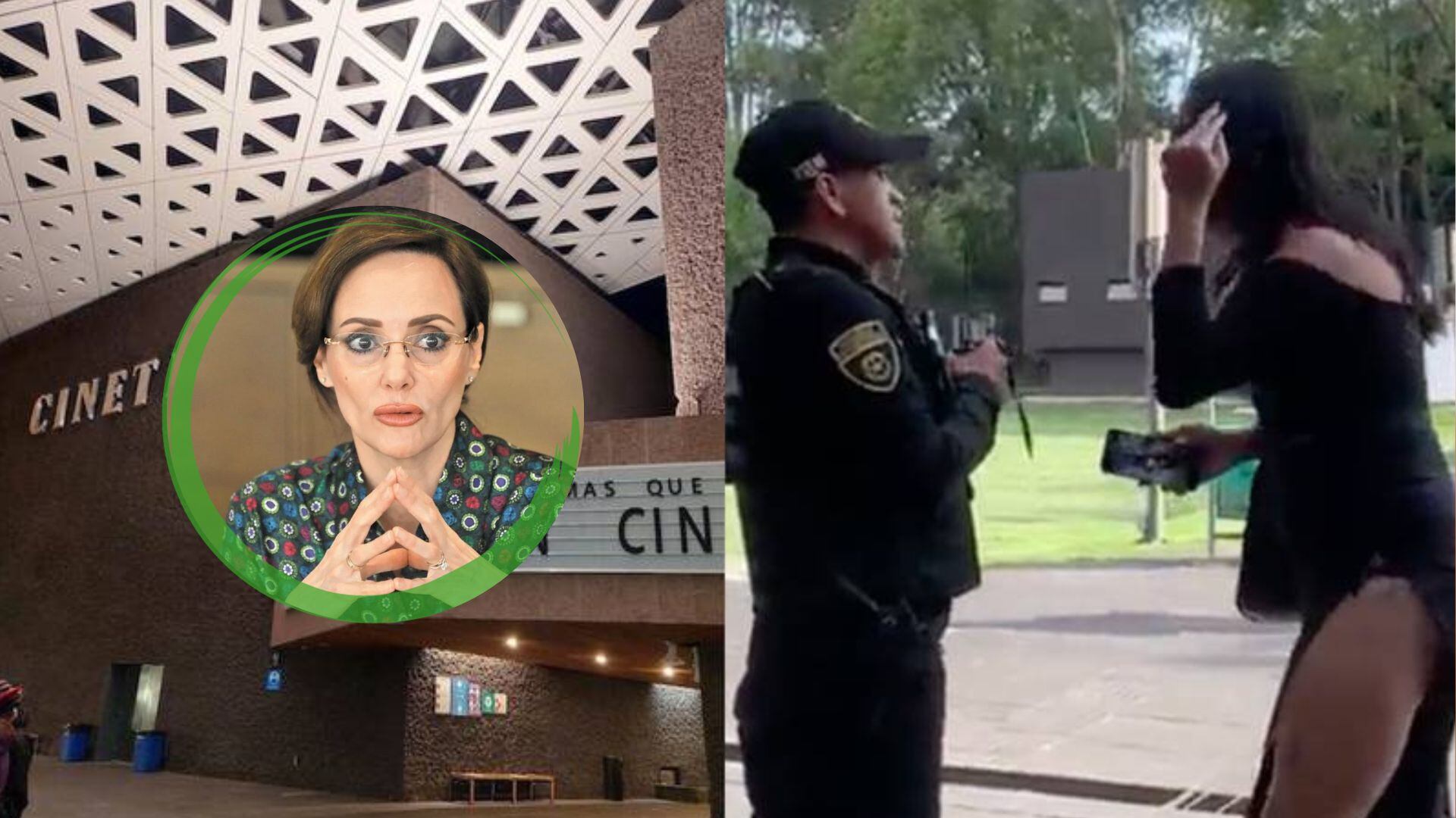 En el breve video se observa a la mujer trans discutir con un polícia cuestionando “cuántas veces más va a pasar esto en la Cineteca Nacional”.