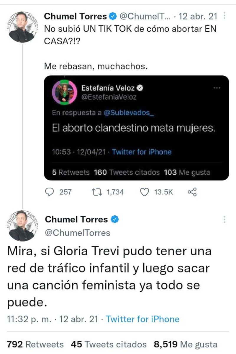 La razón por la que Gloria Trevi demandará al youtuber Chumel Torres