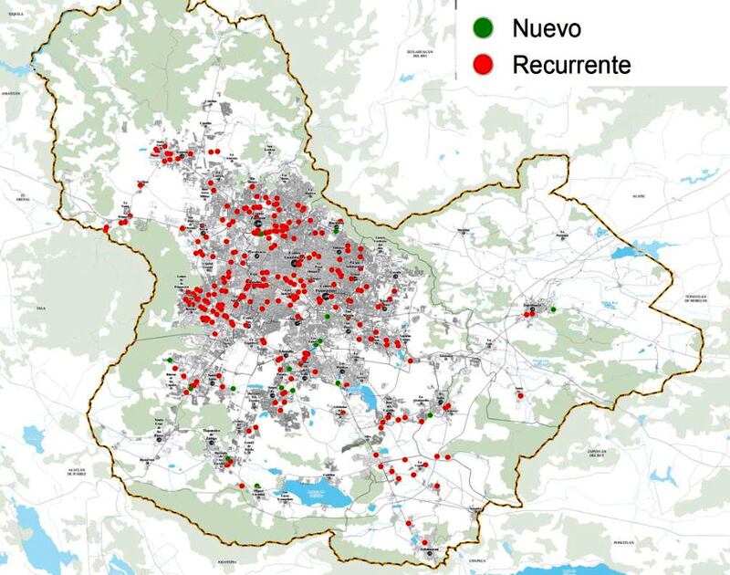 Puntos de inundación en la zona metropolitana de Guadalajara, Los nuevos significan que tienen apenas cinco años con registro de inundación.