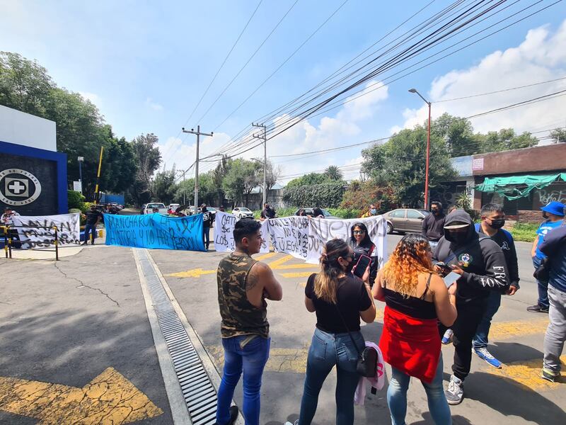 Protestas en La Noria de Cruz Azul