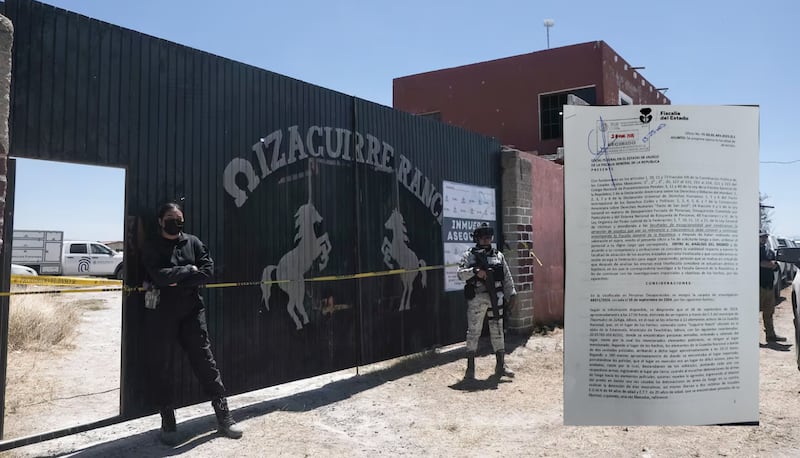 La Fiscalía de Jalisco comparte oficialmente la entrega de la carpeta de investigación del Rancho Izaguirre, Teuchitlán, a la FGR. X -TWITTER-/ Fiscalía del Estado de Jalisco/ AP/ Alejandra Leyva/