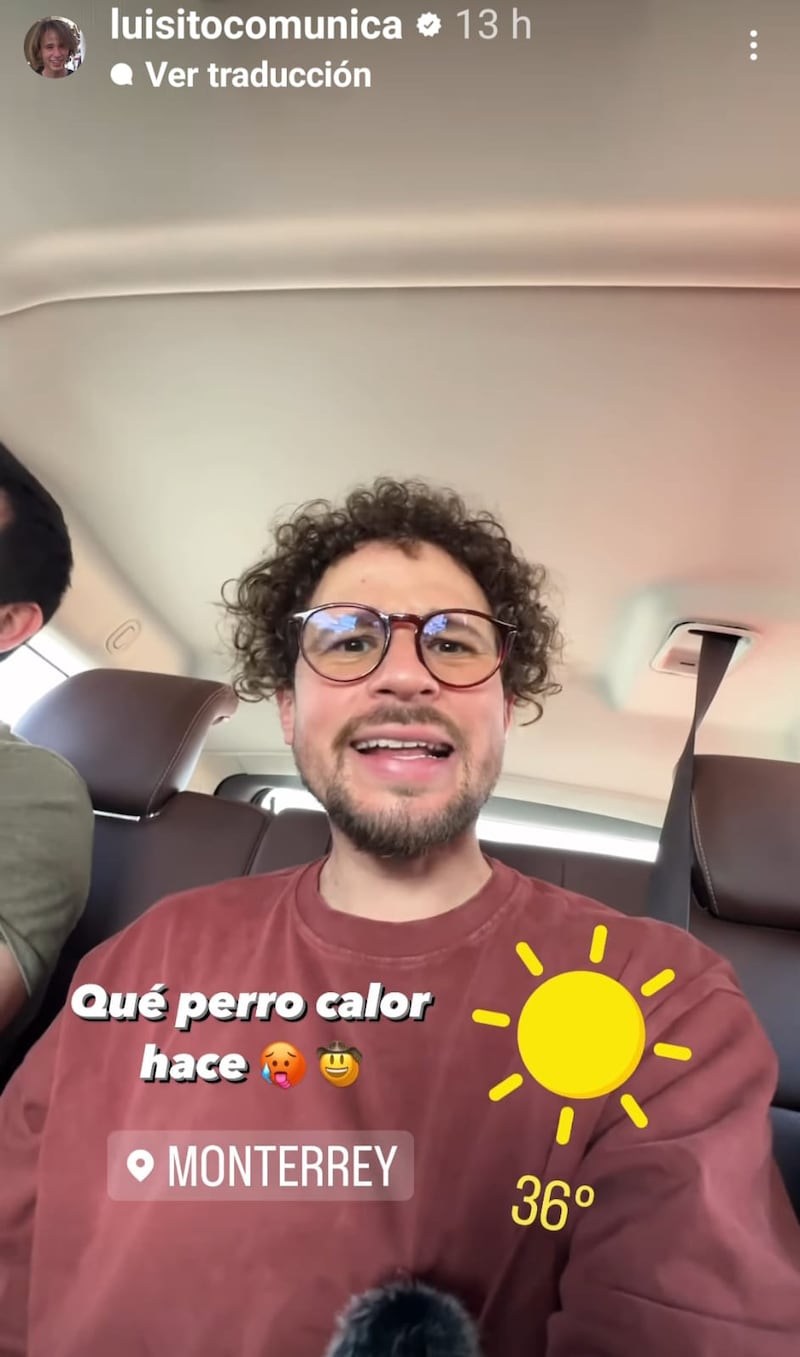 Cuando Luisito llegó a la ciudad había 36 grados de temperatura.