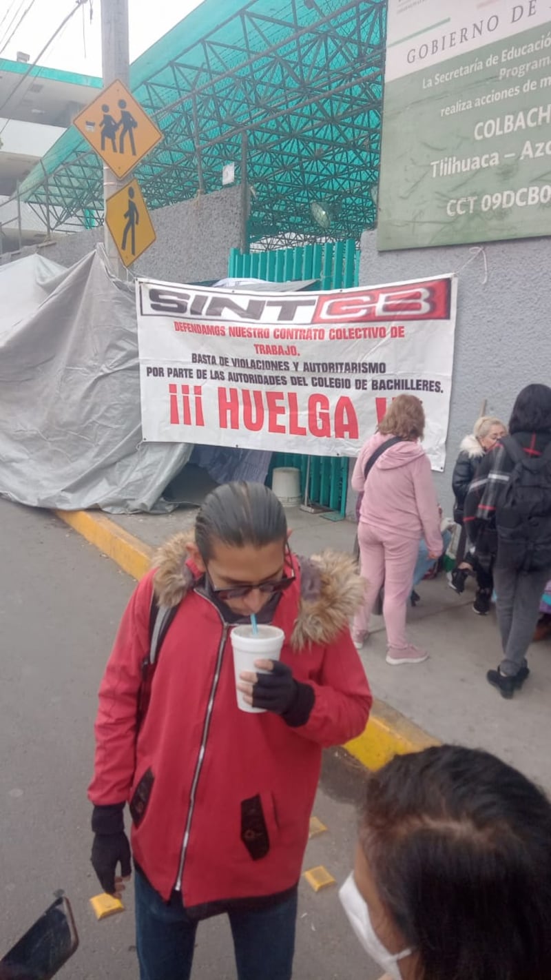 Huelga en Colegio de Bachilleres.