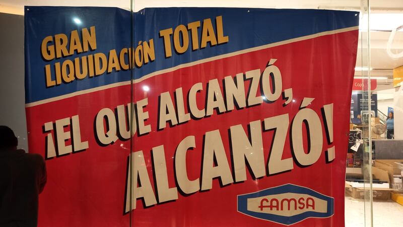 Se anunciaba una liquidación total con descuentos de hasta el 70%