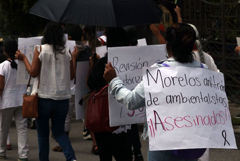 Marcha para exigir justicia por la muerte del ambientalista Rodrigo Morales.