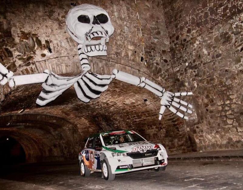 El rally por los túneles de Guanajuato.