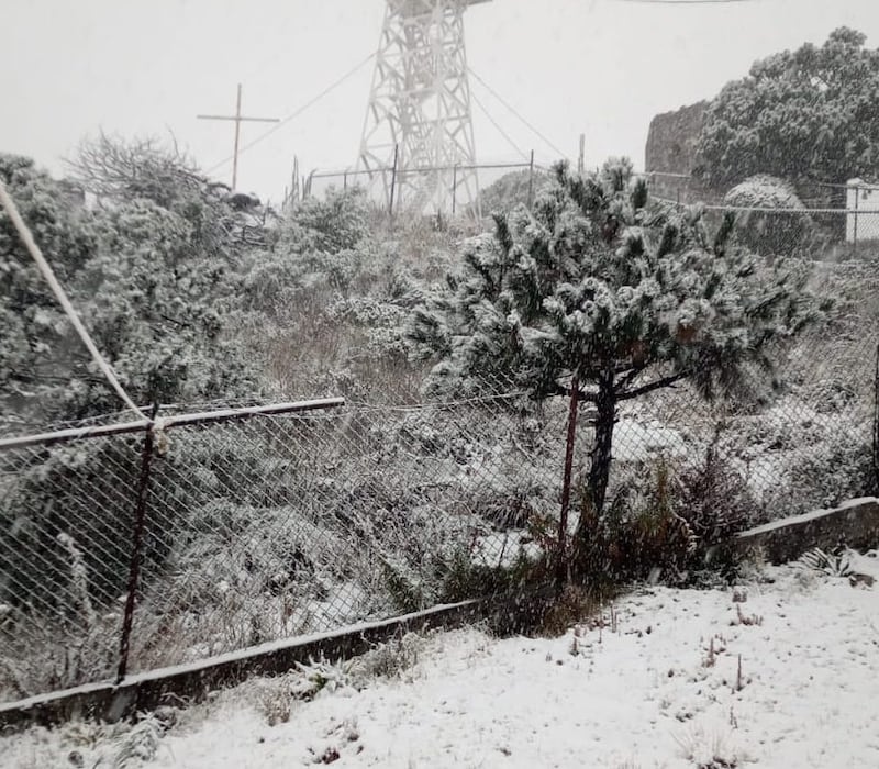 Las nevadas se presentaron en las partes más altas. (Martí Batres)