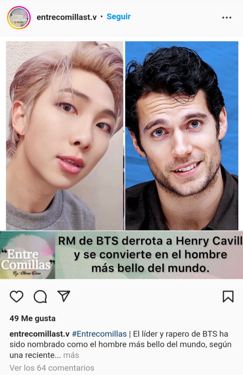 El cantante de BTS, Kim Namjoon, es considerado el hombre más guapo del mundo en 2022