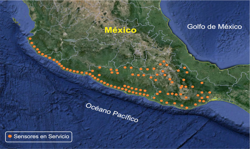 Sensores alerta sísmica México