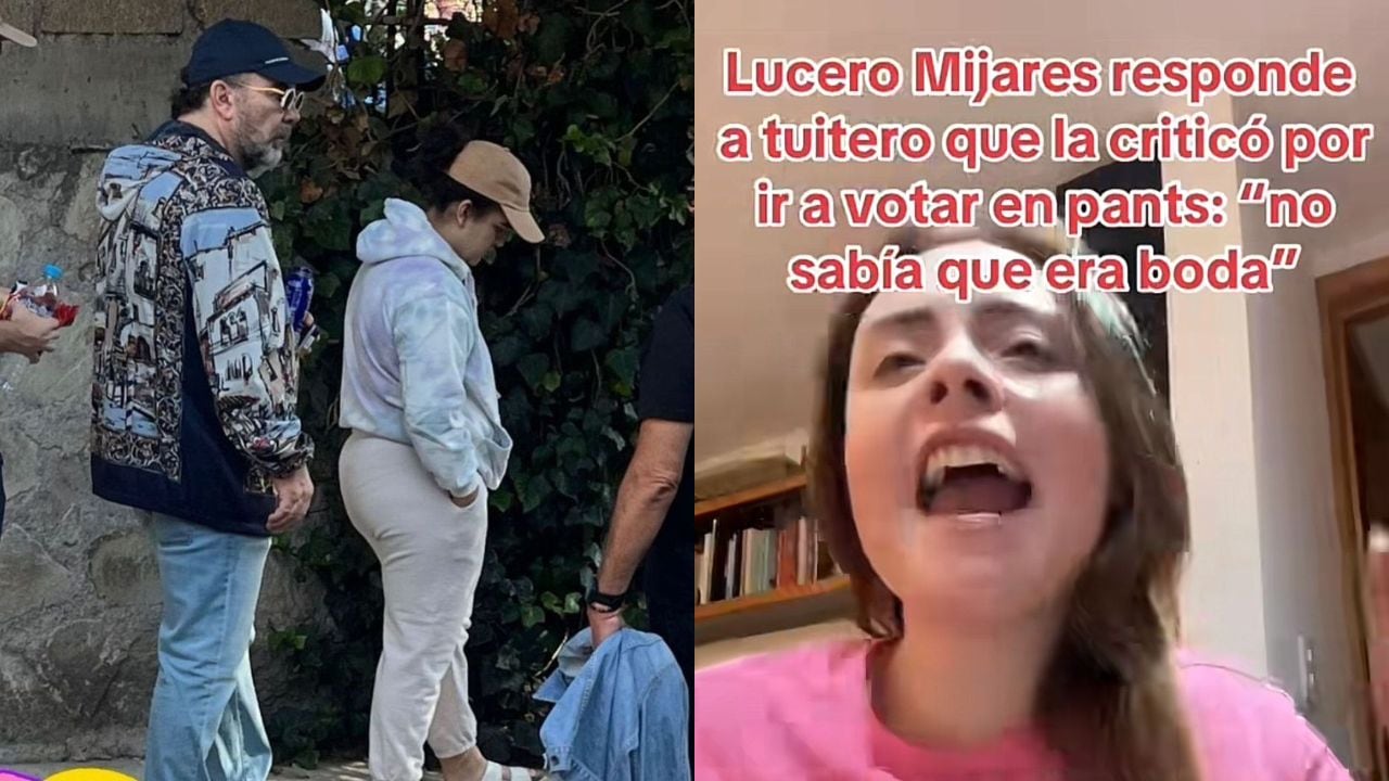 Lucerito Mijares va a votar en pants