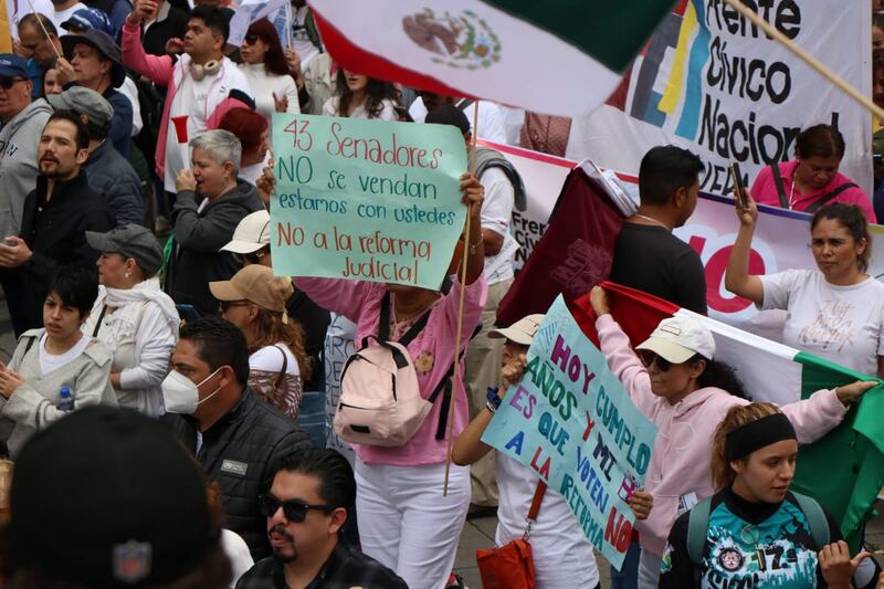 Manifestación contra la Reforma Judicial domingo 8 de septiembre.