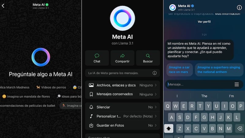 ¿Por qué hay un círculo de colores de Meta AI en WhatsApp, Instagram y Facebook?