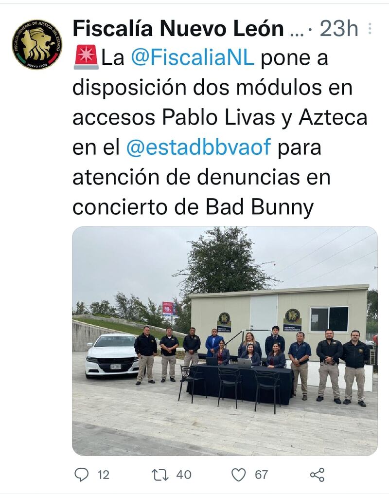 La Fiscalía instaló módulos en los alrededores del Estadio BBVA para que las personas estafadas presenten su denuncia.
