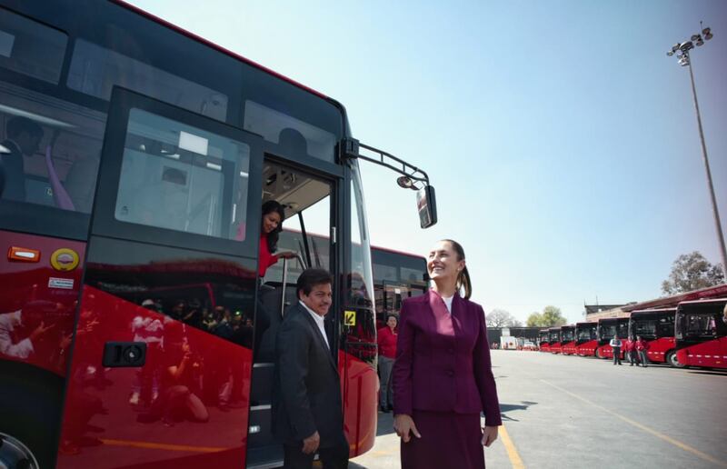 Unidades 100% eléctricas del Metrobús.