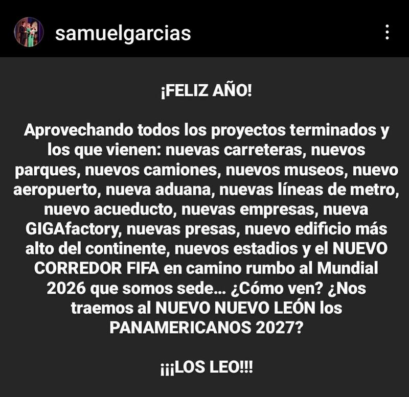 Samuel García hizo la propuesta en redes sociales.