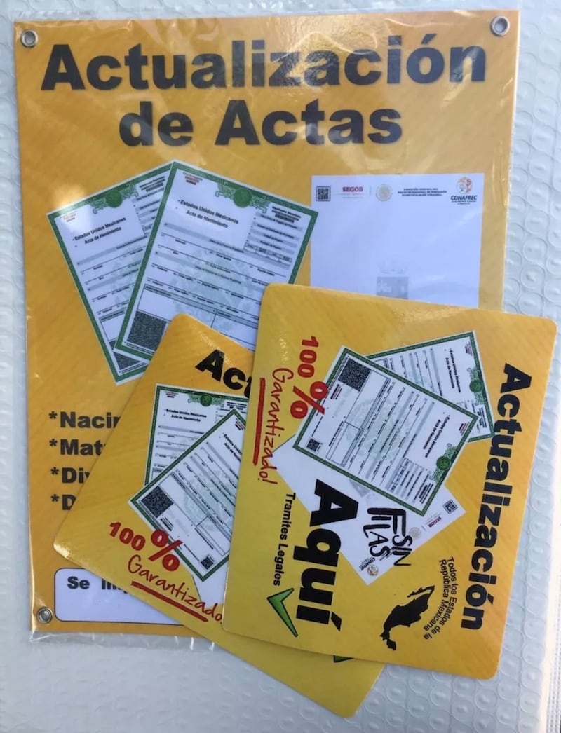 Acta de nacimiento.