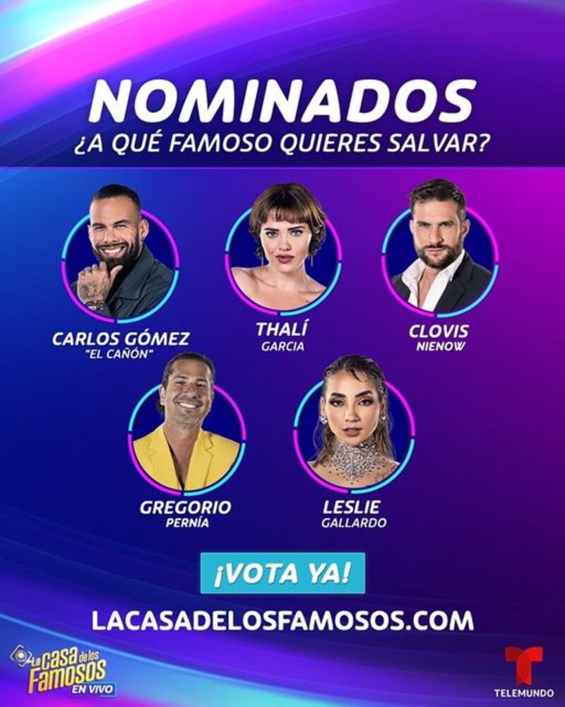 Nominados de la segunda semana de “La casa de los famosos 4″.