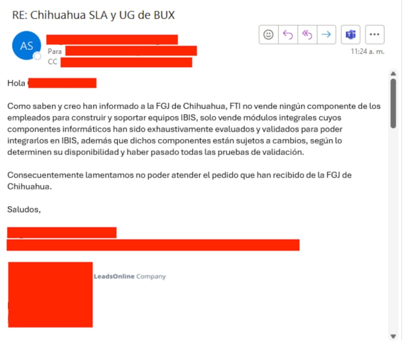 La filtración incluye correos electrónicos de funcionarios.