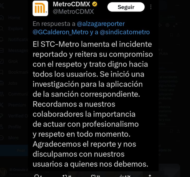 X del STC Metro