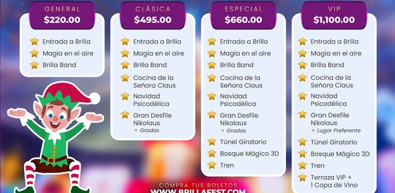 Brillafest: Costos, fechas y horarios del festival navideño