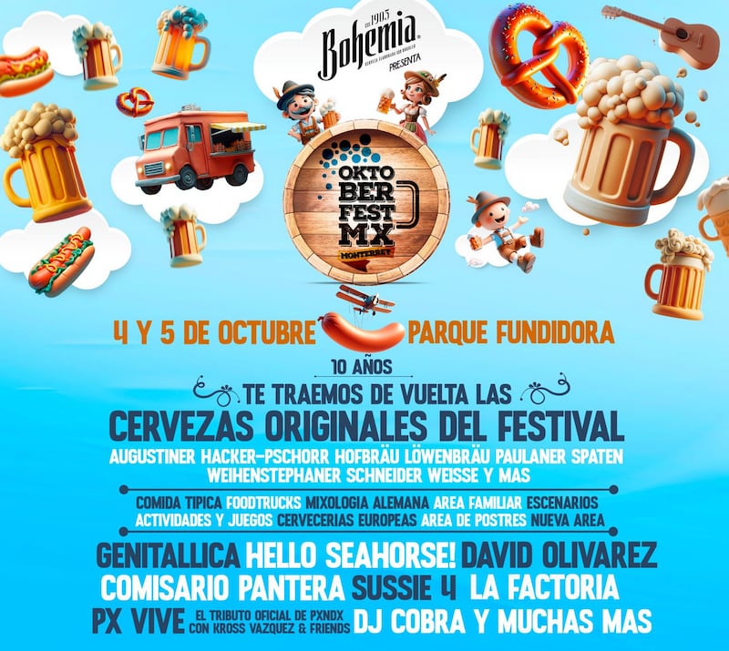 La sede será el Parque Fundidora donde habrá diversas actividades y una cartelera encabezada por Genitallica, Sussie 4, La Factoría, David Olivarez, y DJ Cobra