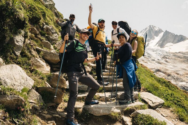 Mexicanos sobrevivientes de cáncer conquistas montañas francesas.