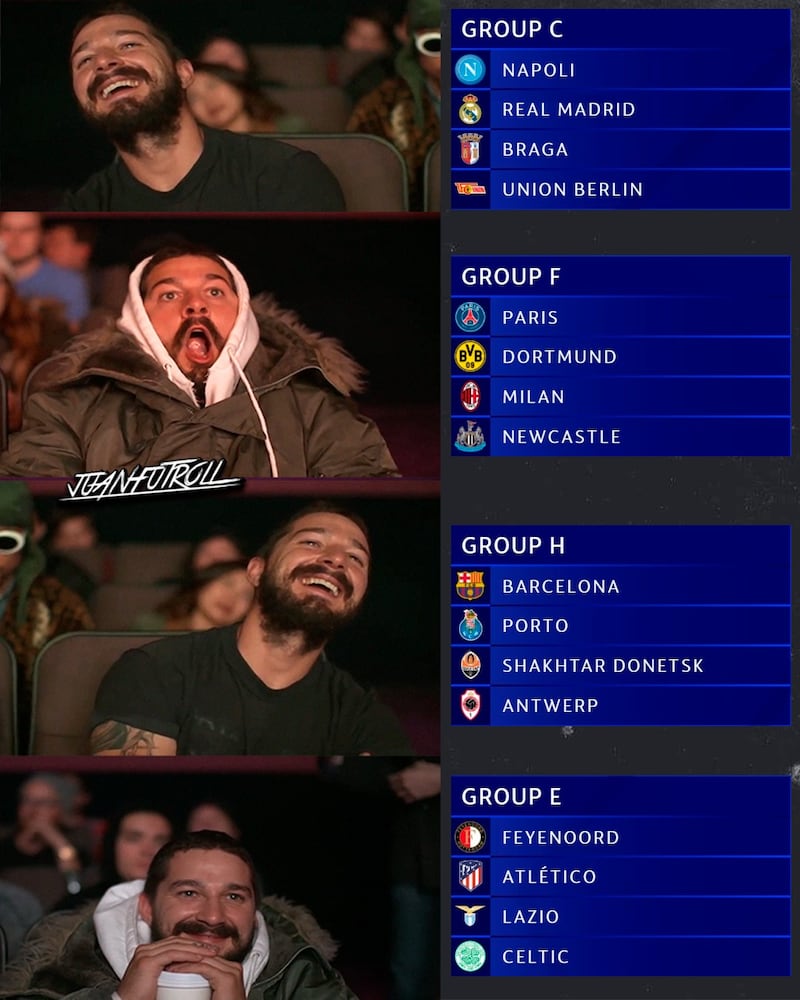 Memes sorteo Champions League