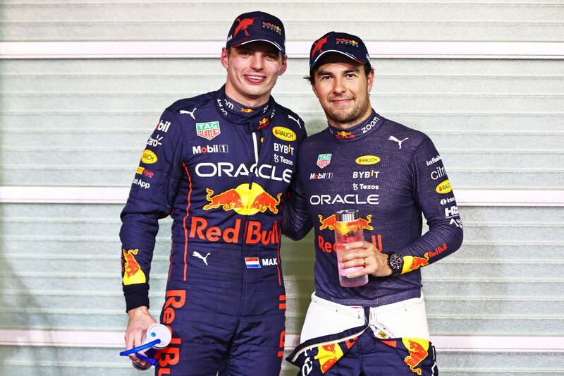 Checo Pérez y Max Verstappen