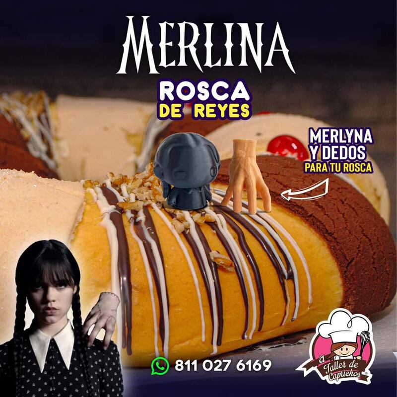 La rosca de Merlina y Dedos puede ser sencilla o rellena.