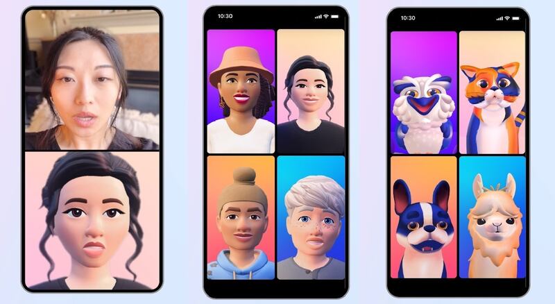 Meta introduce avatares en videollamadas para Instagram y Messenger