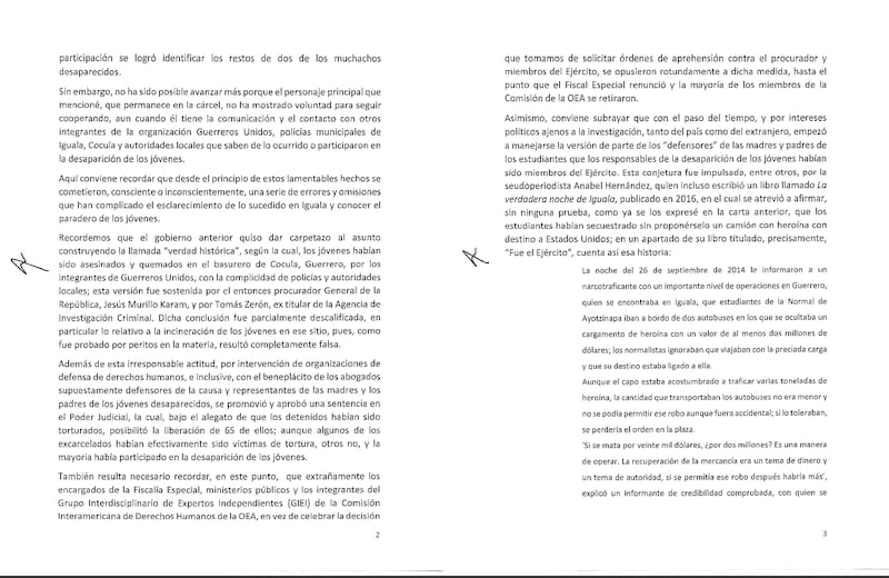 Carta de AMLO a madres y padres de Normalistas de Ayotzinapa