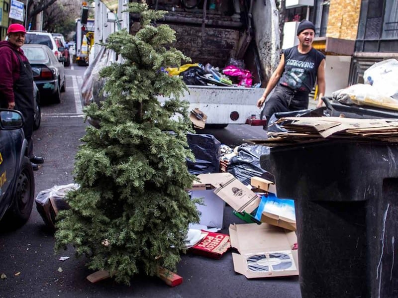 basura en navidad