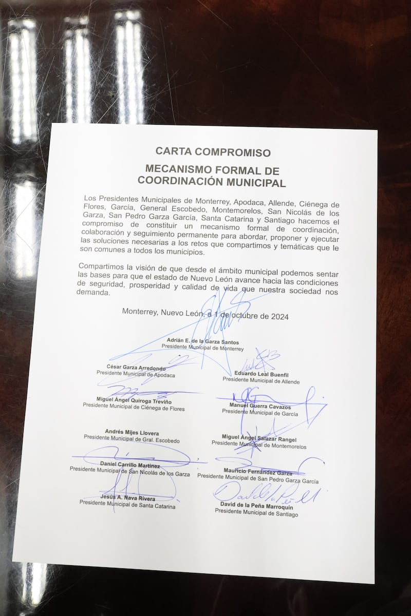 En esta Carta Compromiso los munícipes reiteraron su interés por trabajar en conjunto.