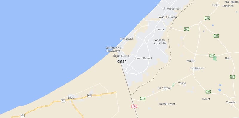 Paso de Rafah, en la frontera entre Gaza y Egipto