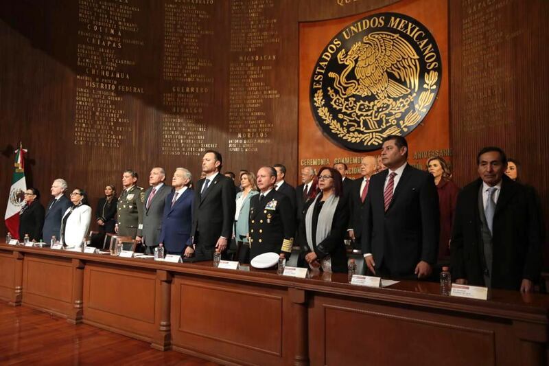 Representantes del gobierno se dieron cita en el Teatro de la República.