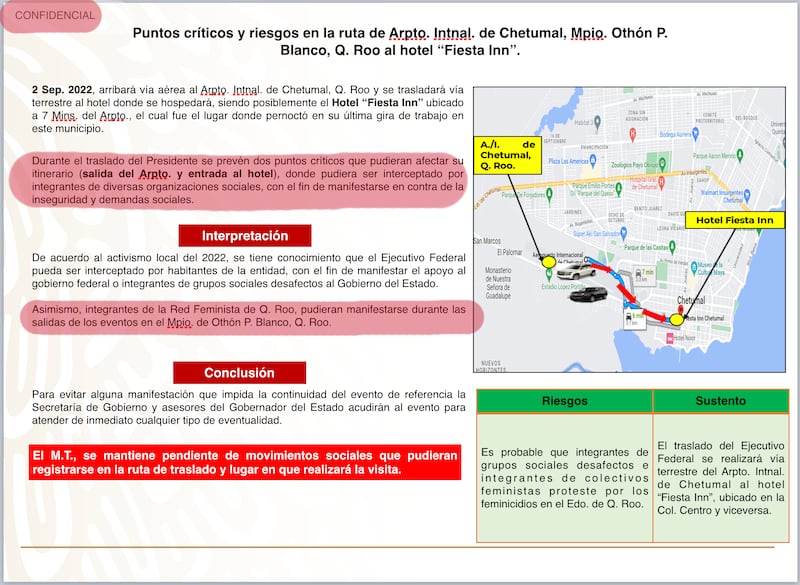 Líderes sociales, principal riesgo para Sedena en giras de AMLO