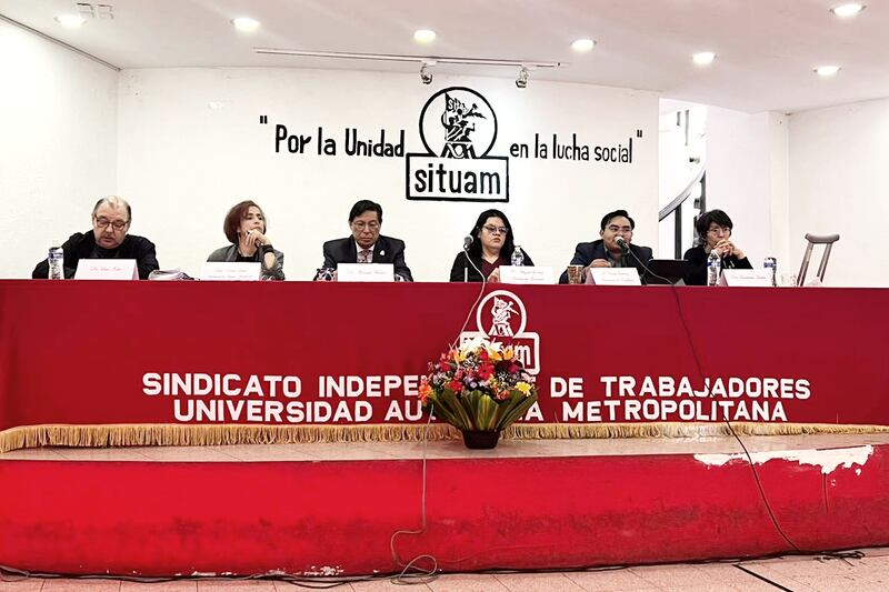 Conferencia de prensa del Sindicato de la UAM (Cortesía SITUAM)